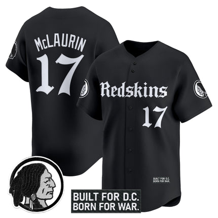 Men's Washington Redskins 'Gothic Capital Edition' Vapor Baseball Jersey - All Stitched