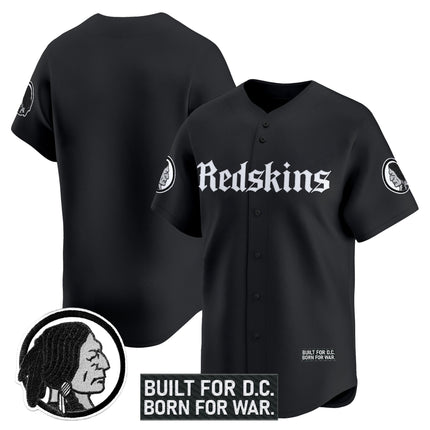 Men's Washington Redskins 'Gothic Capital Edition' Vapor Baseball Jersey - All Stitched