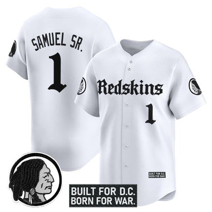 Men's Washington Redskins 'Gothic Capital Edition' Vapor Baseball Jersey - All Stitched