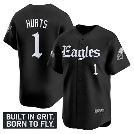 Men's Philadelphia Eagles 'Gothic Philly Edition' Vapor Baseball Jersey - All Stitched