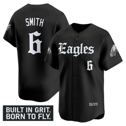 Men's Philadelphia Eagles 'Gothic Philly Edition' Vapor Baseball Jersey - All Stitched