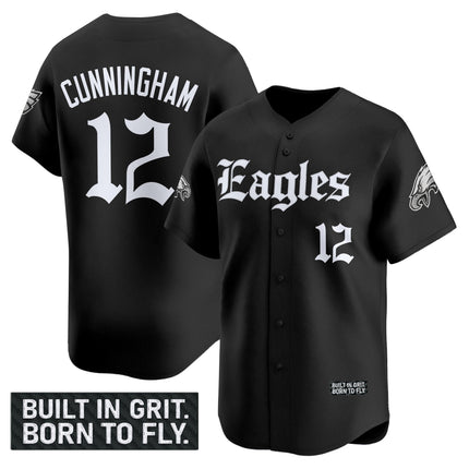 Men's Philadelphia Eagles 'Gothic Philly Edition' Vapor Baseball Jersey - All Stitched