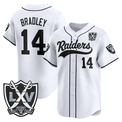 Men's Las Vegas Raiders 65th Anniversary Patch Vapor Baseball Jersey - All Stitched