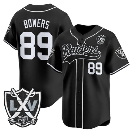 Men's Las Vegas Raiders 65th Anniversary Patch Vapor Baseball Jersey - All Stitched