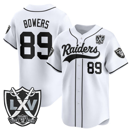 Men's Las Vegas Raiders 65th Anniversary Patch Vapor Baseball Jersey - All Stitched