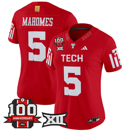 Women's Texas Tech Red Raiders 2025 Vapor Limited Jersey - 100th Anniversary Patch - All Stitched