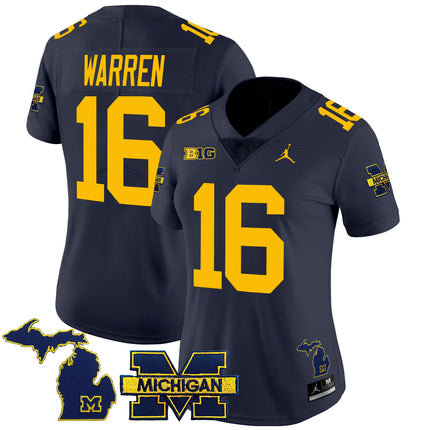 Women's Michigan Wolverines 2025 Vapor Limited Jersey - All Stitched