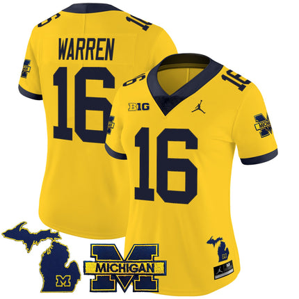 Women's Michigan Wolverines 2025 Vapor Limited Jersey - All Stitched