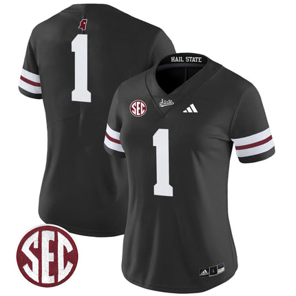 Women's Mississippi State Bulldogs 'Dark Mode' Vapor Limited Jersey - All Stitched