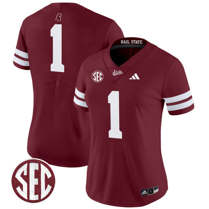 Women's Mississippi State Bulldogs 'Dark Mode' Vapor Limited Jersey - All Stitched