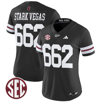 Women's Mississippi State Bulldogs 'Dark Mode' Vapor Limited Jersey - All Stitched