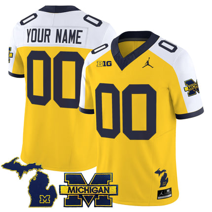 Michigan Wolverines 2025 Vapor Limited Custom Jersey V2 - All Stitched