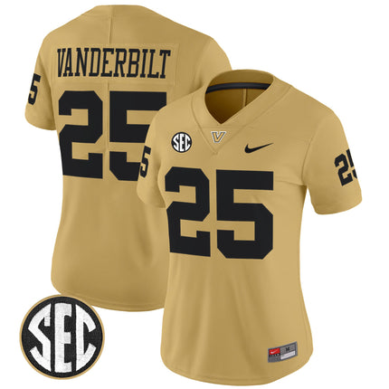 Women's Vanderbilt Commodores 2025 Vapor Limited Jersey - All Stitched