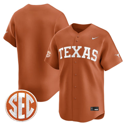 Men's Texas Longhorns 2025 Vapor Baseball Jersey - All Stitched
