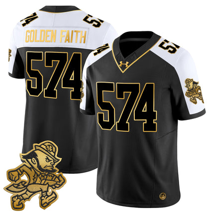Men's Notre Dame Fighting Irish 2025 'Gridiron Leprechaun Edition' Gold Vapor Limited Jersey – All Stitched