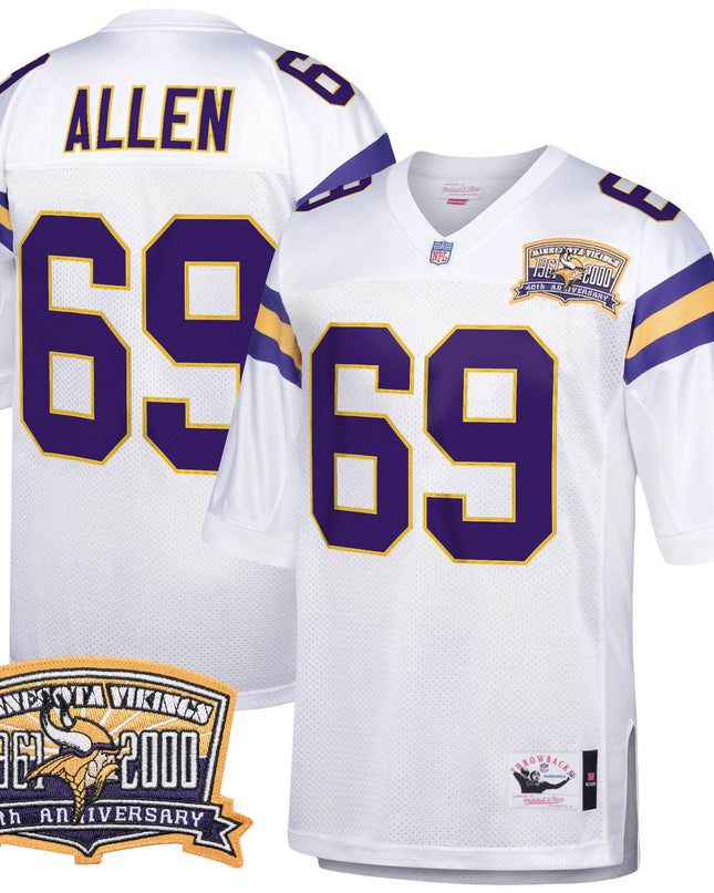 Men's Minnesota Vikings Throwback Player Jersey - All Stitched