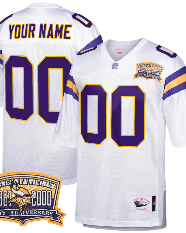 Minnesota Vikings Throwback Player Custom Jersey - All Stitched