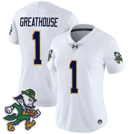 Women's Notre Dame Fighting Irish 2025 'Gridiron Leprechaun Edition' Vapor Limited Jersey – All Stitched