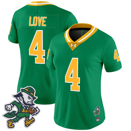 Women's Notre Dame Fighting Irish 2025 'Gridiron Leprechaun Edition' Vapor Limited Jersey – All Stitched