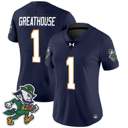 Women's Notre Dame Fighting Irish 2025 'Gridiron Leprechaun Edition' Vapor Limited Jersey – All Stitched