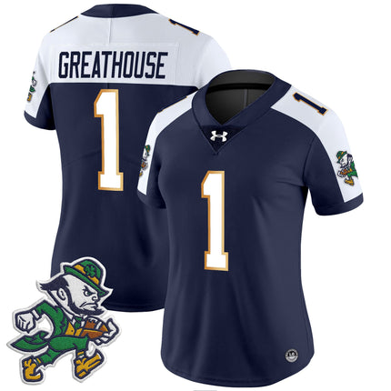 Women's Notre Dame Fighting Irish 2025 'Gridiron Leprechaun Edition' Vapor Limited Jersey – All Stitched