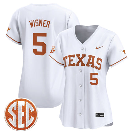 Women's Texas Longhorns 2025 Vapor Baseball Jersey - All Stitched