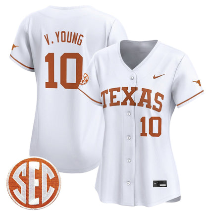 Women's Texas Longhorns 2025 Vapor Baseball Jersey - All Stitched