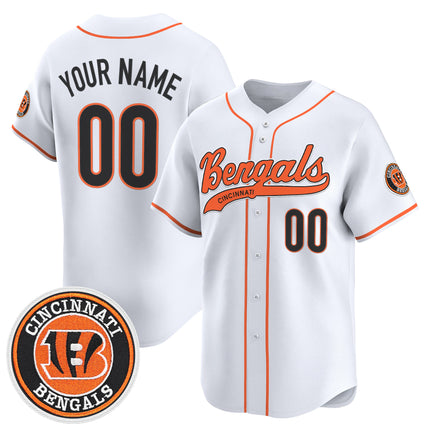 Cincinnati Bengals 2025 Vapor Limited Baseball Custom Jersey - All Stitched