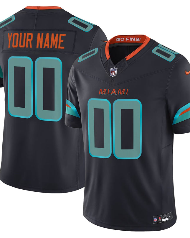Miami Dolphins 2025 "Rivalries" Vapor Limited Custom Jersey - All Stitched
