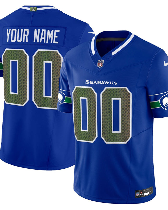 Seattle Seahawks 2025 "Rivalries" Vapor Limited Custom Jersey - All Stitched