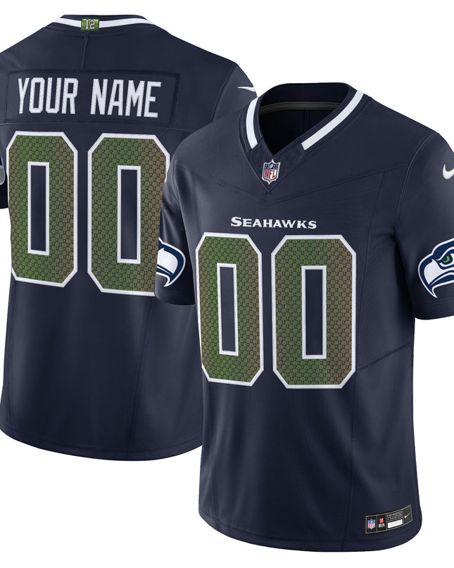Seattle Seahawks 2025 "Rivalries" Vapor Limited Custom Jersey - All Stitched