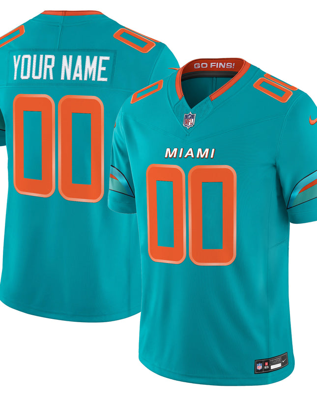 Miami Dolphins 2025 "Rivalries" Vapor Limited Custom Jersey - All Stitched