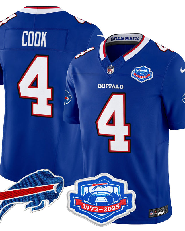 Men's Buffalo Bills 2025 "Rivalries" Vapor Limited Jersey - Farewell Season Patch - All Stitched