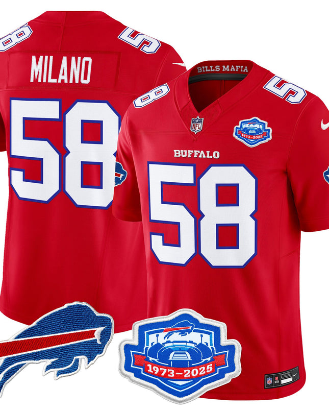 Men's Buffalo Bills 2025 "Rivalries" Vapor Limited Jersey - Farewell Season Patch - All Stitched