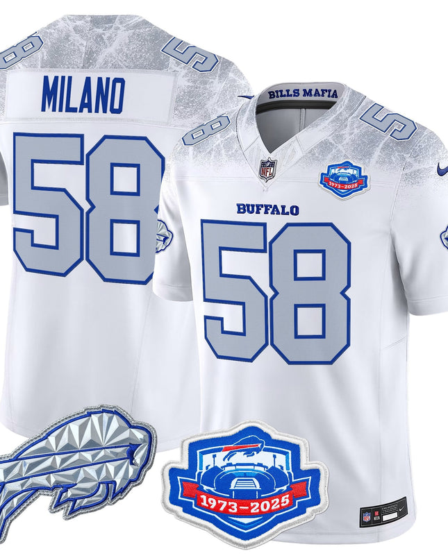 Men's Buffalo Bills 2025 "Rivalries" Vapor Limited Jersey - Farewell Season Patch - All Stitched