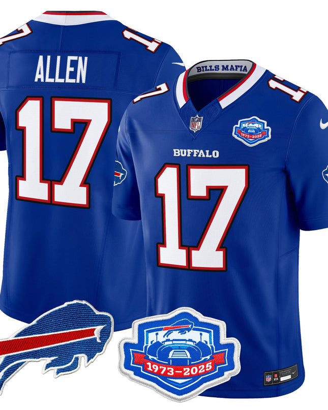 Men's Buffalo Bills 2025 "Rivalries" Vapor Limited Jersey - Farewell Season Patch - All Stitched