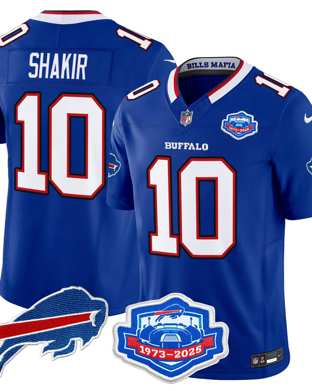 Men's Buffalo Bills 2025 "Rivalries" Vapor Limited Jersey - Farewell Season Patch - All Stitched
