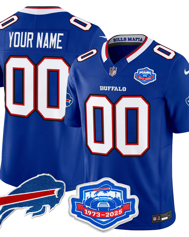 Buffalo Bills 2025 "Rivalries" Vapor Limited Custom Jersey - Farewell Season Patch - All Stitched