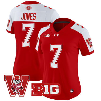 Women's Wisconsin Badgers Throwback Vapor Limited Jersey - All Stitched