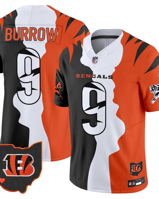 Joe Burrow #9 Cincinnati Bengals Jersey - Stitched