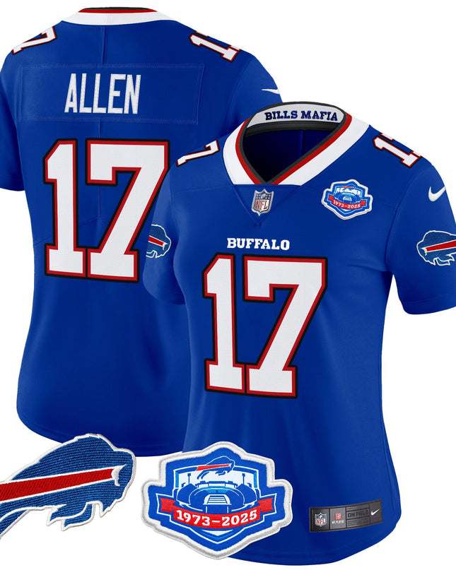 Women's Buffalo Bills 2025 "Rivalries" Vapor Limited Jersey - Farewell Season Patch - All Stitched