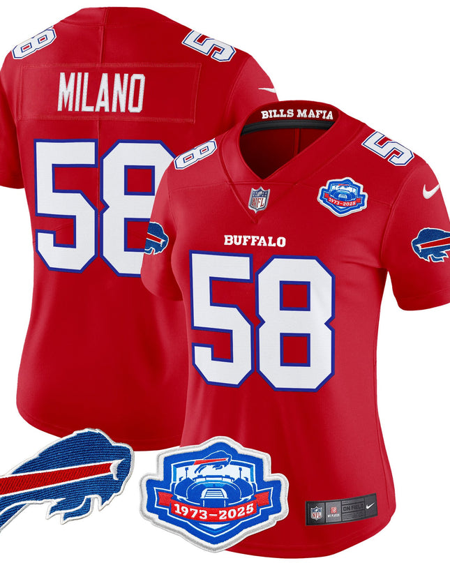Women's Buffalo Bills 2025 "Rivalries" Vapor Limited Jersey - Farewell Season Patch - All Stitched