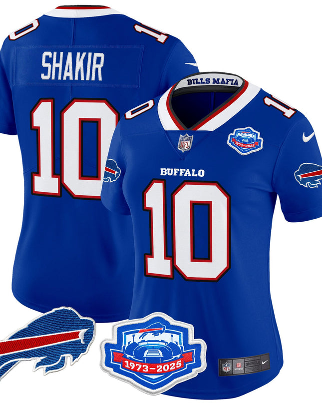 Women's Buffalo Bills 2025 "Rivalries" Vapor Limited Jersey - Farewell Season Patch - All Stitched