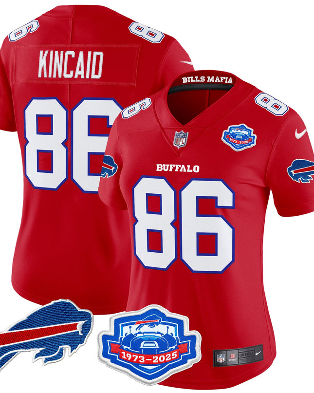 Women's Buffalo Bills 2025 "Rivalries" Vapor Limited Jersey - Farewell Season Patch - All Stitched