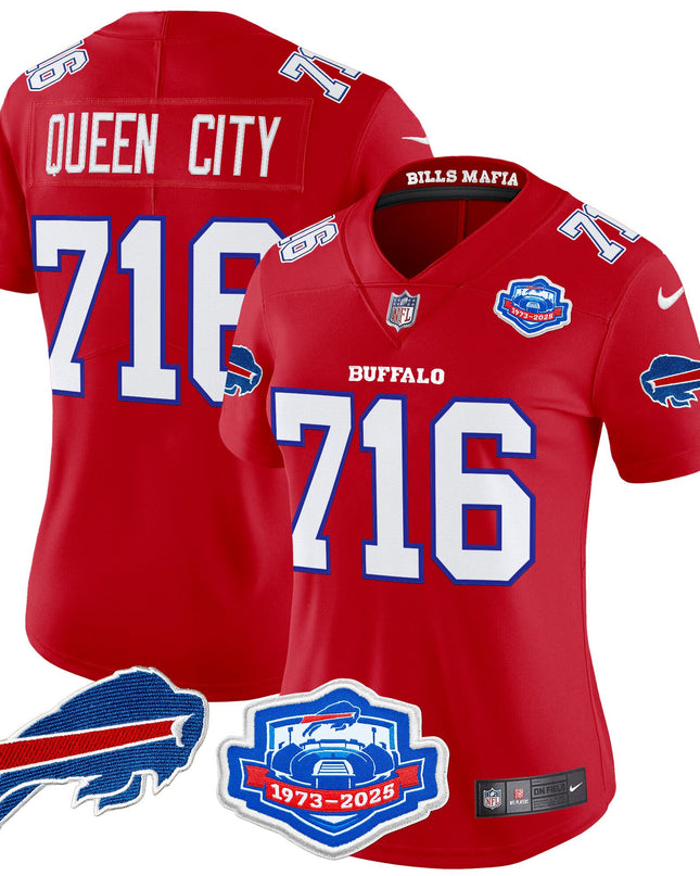 Women's Buffalo Bills 2025 "Rivalries" Vapor Limited Jersey - Farewell Season Patch - All Stitched