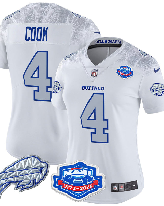 Women's Buffalo Bills 2025 "Rivalries" Vapor Limited Jersey - Farewell Season Patch - All Stitched