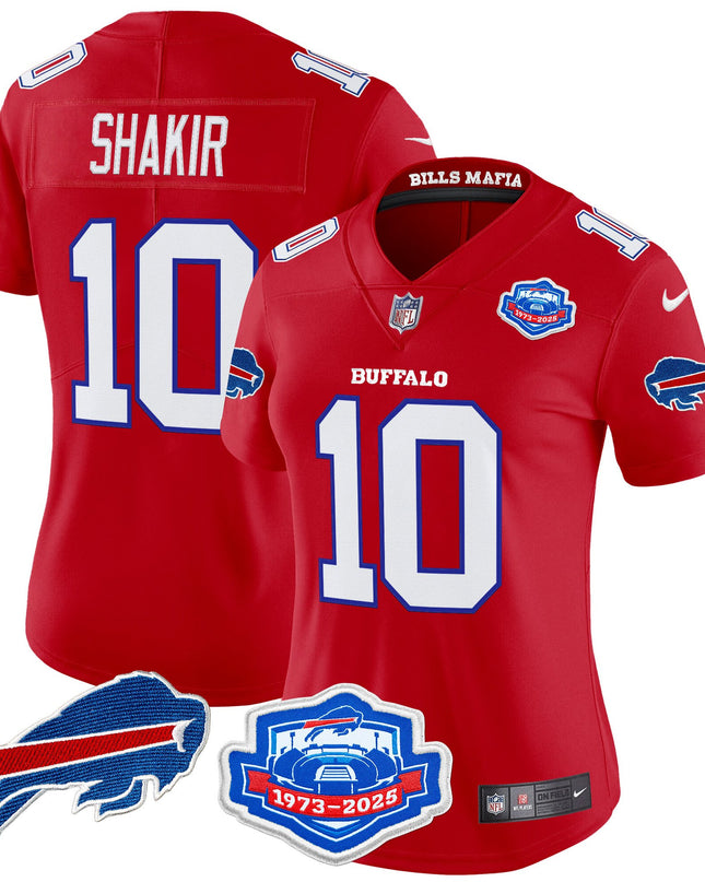 Women's Buffalo Bills 2025 "Rivalries" Vapor Limited Jersey - Farewell Season Patch - All Stitched
