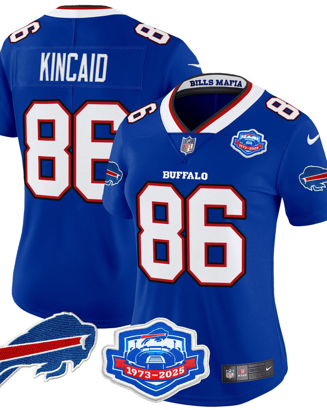 Women's Buffalo Bills 2025 "Rivalries" Vapor Limited Jersey - Farewell Season Patch - All Stitched
