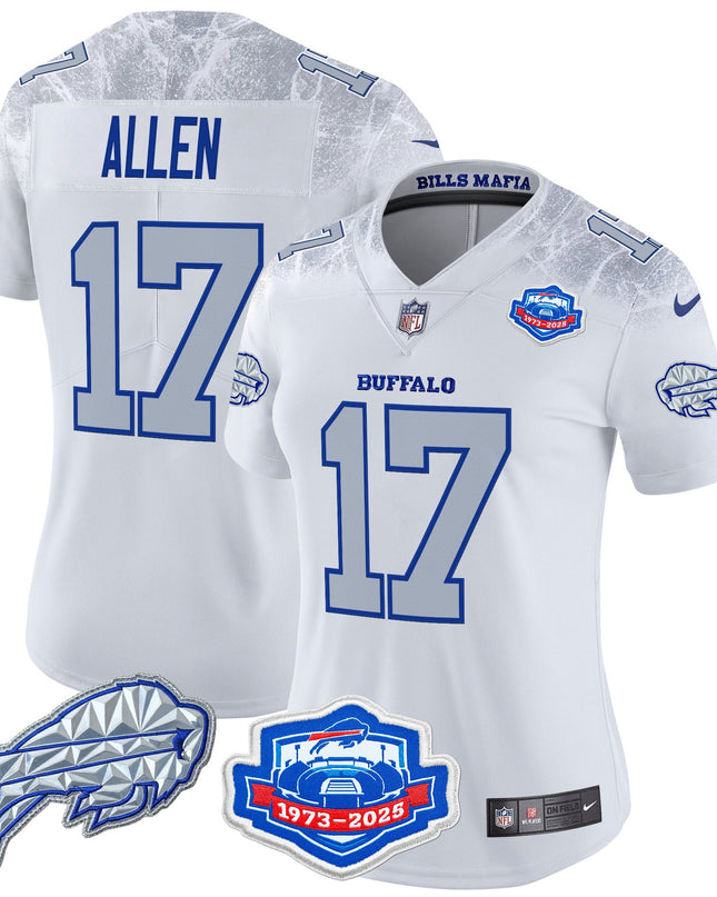Women's Buffalo Bills 2025 "Rivalries" Vapor Limited Jersey - Farewell Season Patch - All Stitched