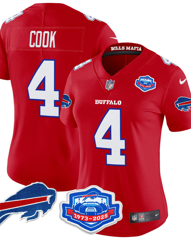Women's Buffalo Bills 2025 "Rivalries" Vapor Limited Jersey - Farewell Season Patch - All Stitched